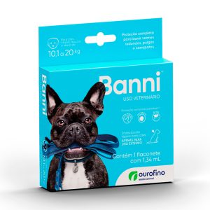 Antipulgas Banni para Cães 10,1kg até 20kg Ourofino 1 Pipeta