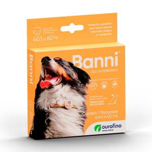 Antipulgas Banni para Cães 40,1kg até 60kg Ourofino 1 Pipeta