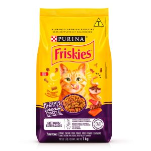 Ração Friskies Para Gatos Adultos Castrados Megamix 1kg