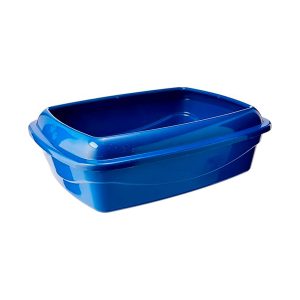 Bandeja Higiênica Alta Com Borda Master Cat Para Gatos Azul Grande Pet Injet