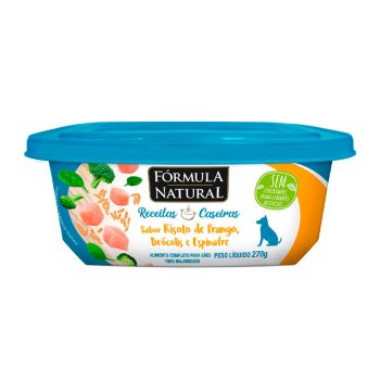 Ração Úmida Fórmula Natural Receitas Caseiras Cães Adultos Risoto de Frango, Brócolis e Espinafre 270g