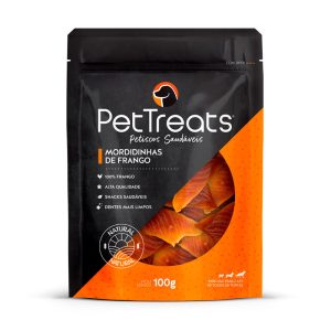 Petisco Natural PetTreats Mordidinhas de Frango Para Cães 100g