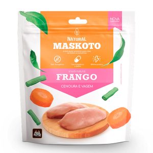 Bifinho Para Cães Maskoto Sabor Frango, Cenoura e Vagem 60g