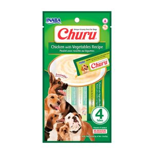Petisco Churu Dog Para Cães Adultos Sabor Frango com Vegetais 56g