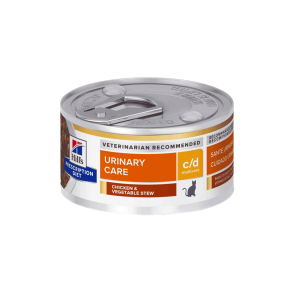 Ração Úmida Hill's Prescription Diet Lata C/D Multicare Gatos Adultos Cuidado Urinário 82g