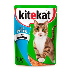 Ração Úmida Kitekat Sachê Para Gatos Sabor Peixe ao Molho 70g