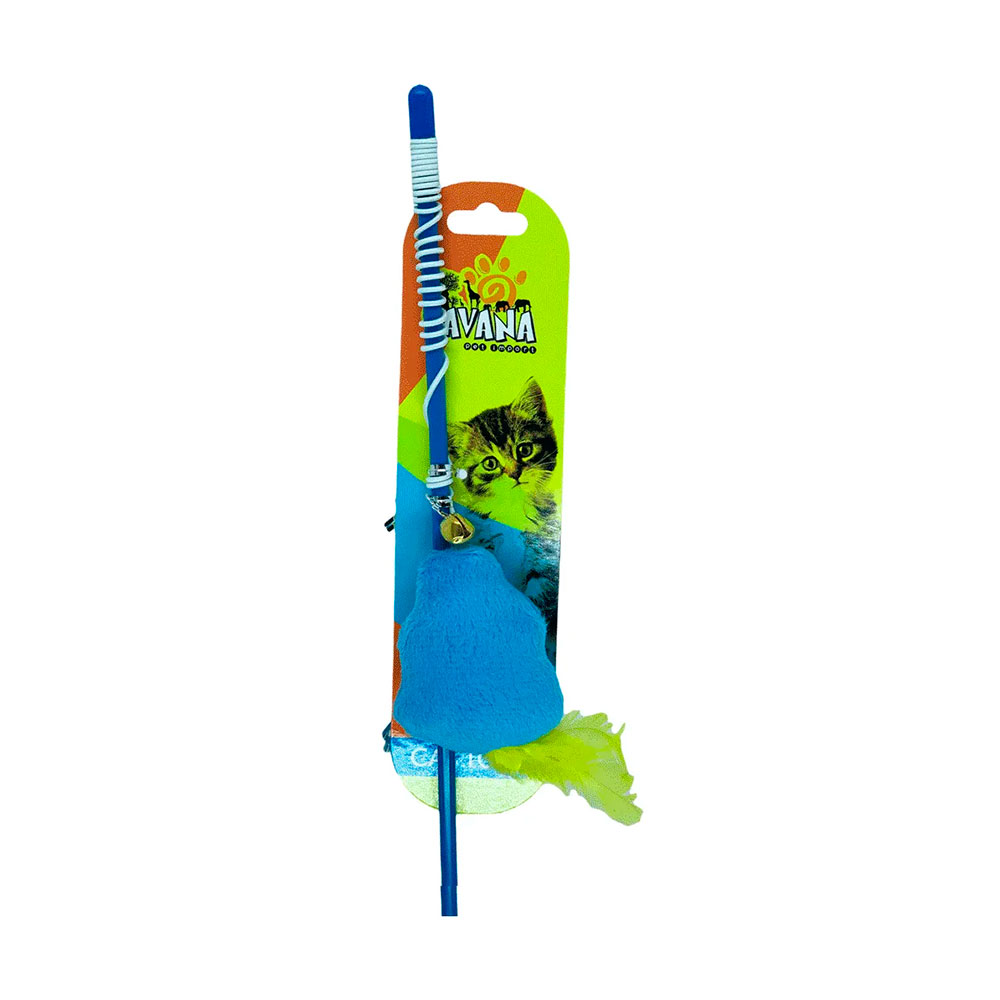 Brinquedo Para Gatos Varetinha Com Penas e Guizo 40cm Savana Pet
