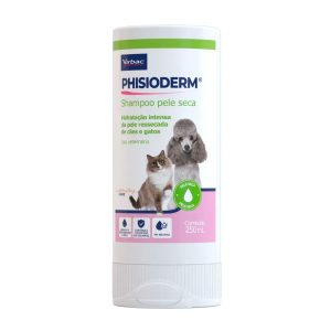 Shampoo Hidratante Phisioderm Pele Seca Para Cães e Gatos Virbac 250ml