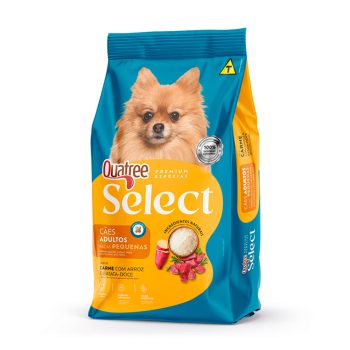 Ração Quatree Select Cães Adultos Raças Pequenas Carne com Arroz e Batata Doce 1kg