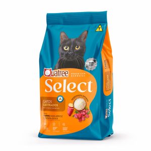 Ração Quatree Select Gatos Adultos Castrados Carne com Arroz e Batata Doce 1kg