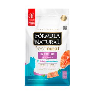 Ração Fórmula Natural FreshMeat Hairball Para Gatos Adultos Sabor Salmão 7kg