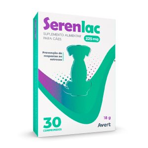Suplemento Serenlac 225mg Para Cães e Gatos Avert 30 Comprimidos