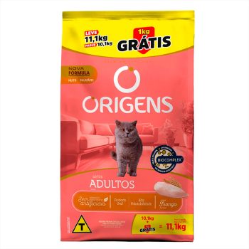 Ração Origens Para Gatos Adultos Frango Leve 11,1kg Pague 10,1kg