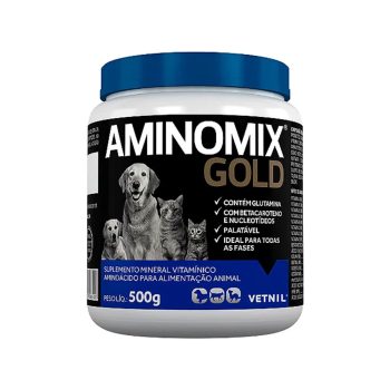 Suplemento Aminomix Gold Para Cães e Gatos Vetnil 500g