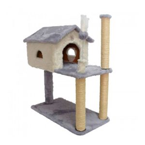 Arranhador Para Gatos House Cinza São Pet 70x35x89cm