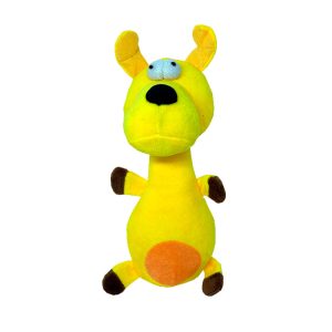 Brinquedo Pelúcia Para Cães Girafa Amarela Savana Pet