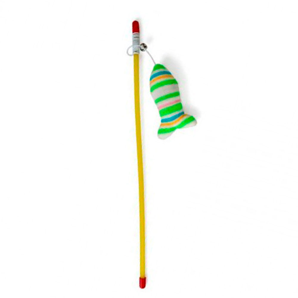 Brinquedo Para Gato Varinha com Peixe 40cm Napi Cores Sortidas