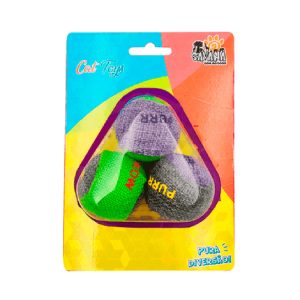 Brinquedo Para Gatos Bolinhas Savana Pet 3 unidades
