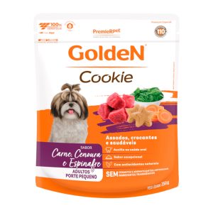Biscoito Golden Cookie Para Cães Adultos Porte Pequeno Carne, Cenoura e Espinafre 350g