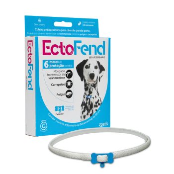 Coleira Antiparasitária Ectofend Azul Para Cães Porte Grande Zoetis 65cm