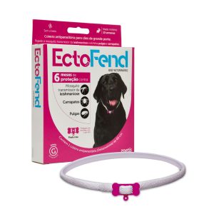 Coleira Antiparasitária Ectofend Rosa Para Cães Porte Grande Zoetis 65cm