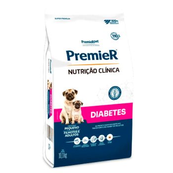 Ração Premier Nutrição Clínica Diabetes Cães Adultos e Filhotes Porte Pequeno 10,1kg