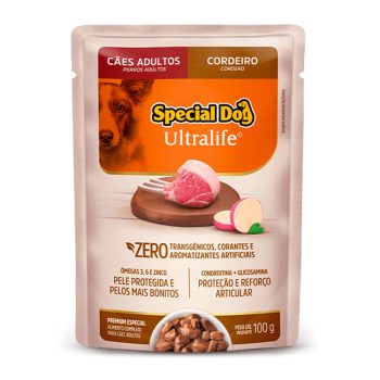 Ração Úmida Special Dog Ultralife Sachê Cães Adultos Sabor Cordeiro 100g