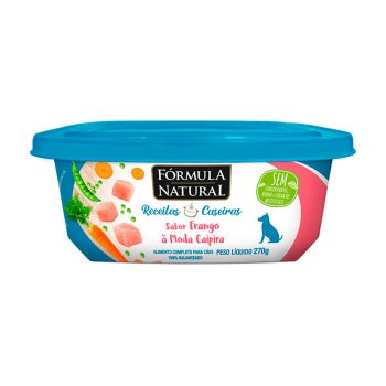 Ração Úmida Fórmula Natural Receitas Caseiras Cães Adultos Frango à Moda Caipira 270g