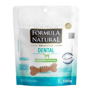 Biscoito Snack Fórmula Natural Dental Cães Adultos Porte Mini e Pequeno 100g