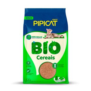 Granulado Higiênico Para Gatos Pipicat Bio Cereais 2,2kg