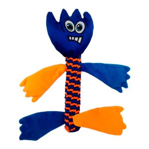 Brinquedo Pelúcia Para Cães Monstrinho Feliz com Corda Savana Pet