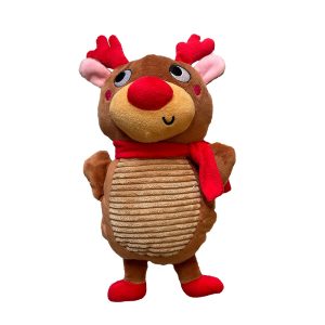 Brinquedo Pelúcia Para Cães Rena Natalina Marrom Savana Pet