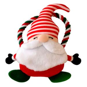 Brinquedo Pelúcia Para Cães Papai Noel com Corda Savana Pet