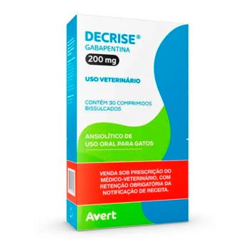 Ansiolítico Decrise 200mg para Gatos Avert 30 Comprimidos
