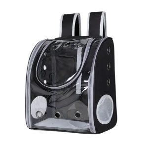 Mochila Para Cães e Gatos Vision Plus Preto Chalesco