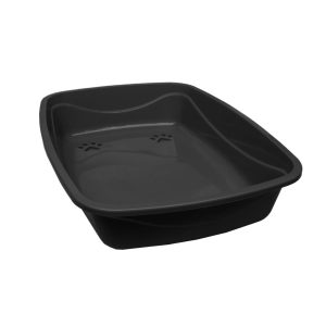 Bandeja Higiênica Para Gatos Luxo Patas Preto Pet Injet
