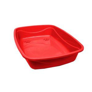 Bandeja Higiênica Para Gatos Luxo Patas Vermelho Pet Injet