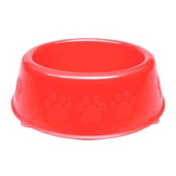 Comedouro Para Cães Perolizado Luxo Vermelho Pet Injet 900ml