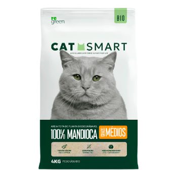 Granulado Sanitário Cat Smart Bio Grãos Médios Para Gatos 4kg