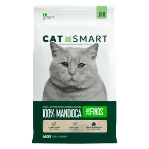 Granulado Sanitário Cat Smart Bio Grãos Finos Para Gatos 4kg
