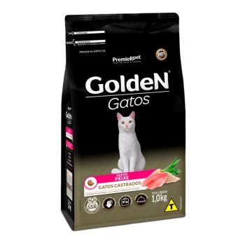 Ração Golden Gatos Adultos Castrados Peixe 1kg