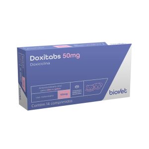 Doxitabs 50mg Antimicrobiano Para Cães e Gatos Biovet 14 Comprimidos