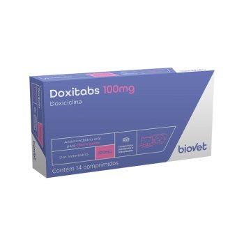 Doxitabs 100mg Antimicrobiano Para Cães e Gatos Biovet 14 Comprimidos