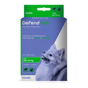 Antipulgas e Carrapatos Defend Pro Para Cães Até 10kg Biovet 1 Pipeta