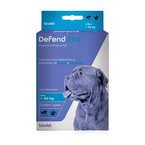 Antipulgas e Carrapatos Defend Pro Para Cães Acima de 40kg Biovet 1 Pipeta