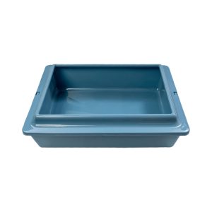 Bandeja Higiênica com Borda Para Gatos Azul São Pet