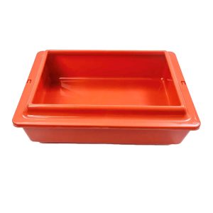 Bandeja Higiênica com Borda Para Gatos Terracota São Pet
