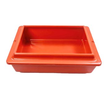 Bandeja Higiênica com Borda Para Gatos Terracota São Pet