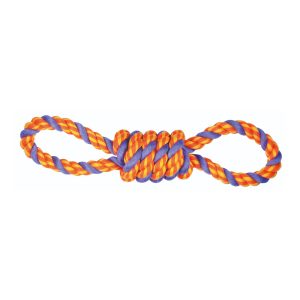 Brinquedo Mordedor Para Cães Corda Pattern com Alça Jambo Pet