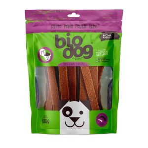 Petisco Gourmet BioDog Para Cães Soft Strips Sensitive Pato e Cordeiro 100g